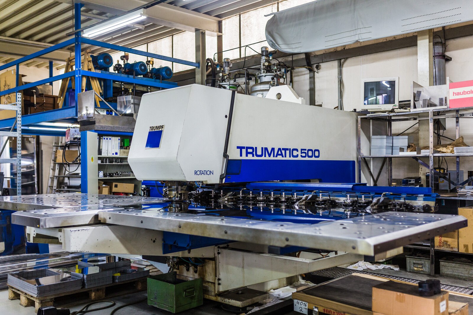 Blechbearbeitung an der Trumatic 500